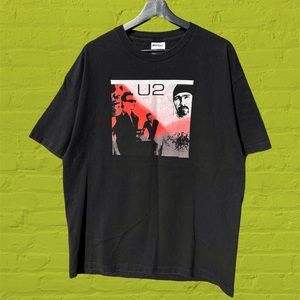 2001 U2 “The goal is ELEVATION” double-sided band tee